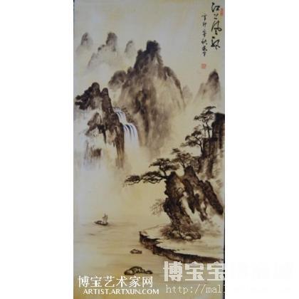 山静幽居 山水画 文翊臻作品 类别: 国画山水作品